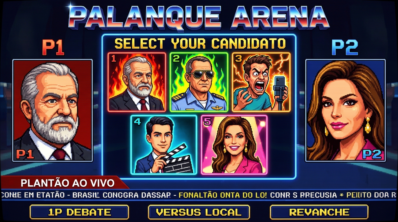 Tela de Seleção de Personagens (Arcade 90s)