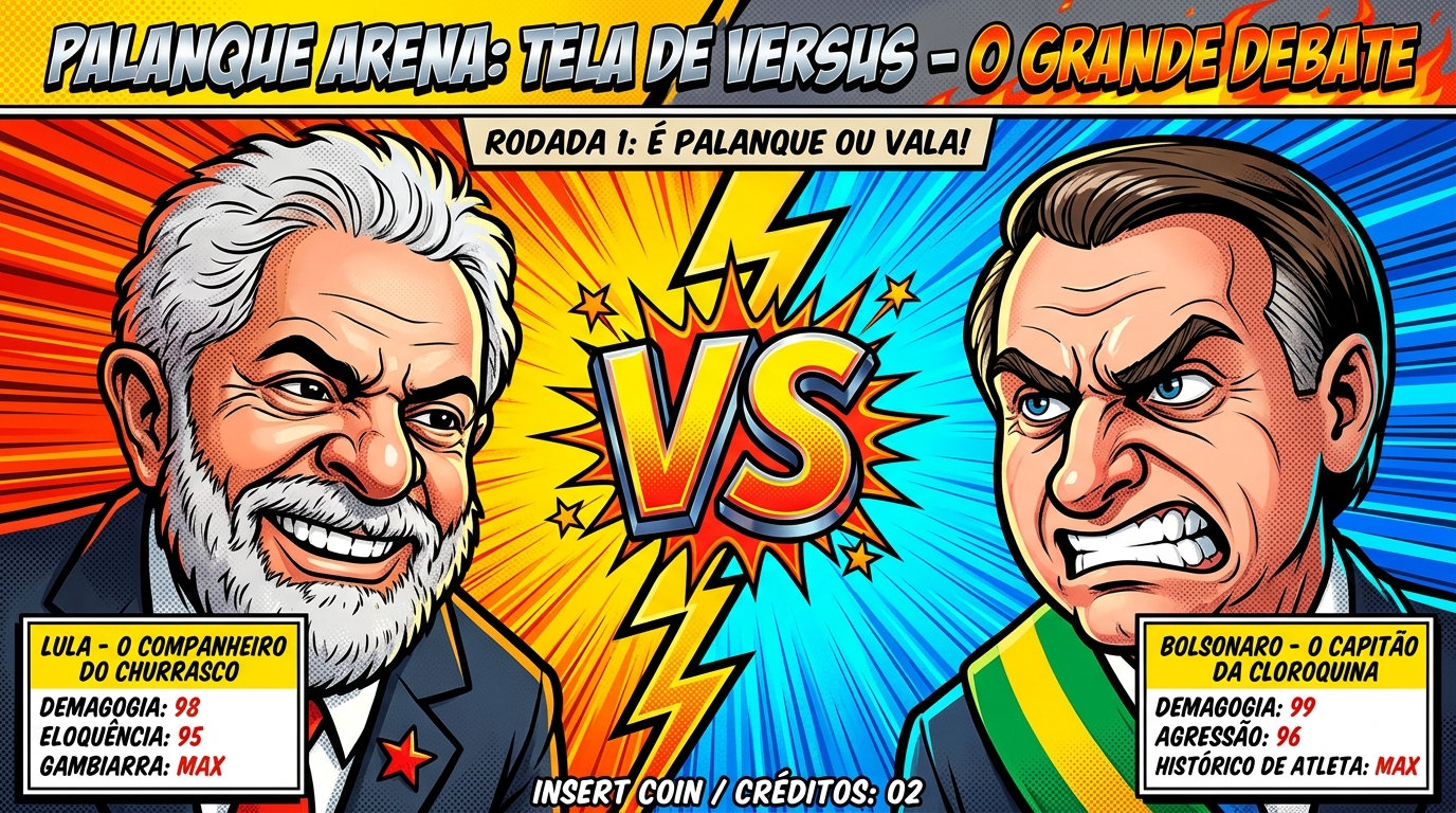 Tela de Versus 1v1 Arcade (Lula vs Bolsonaro)